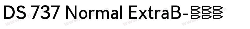 DS 737 Normal ExtraB字体转换